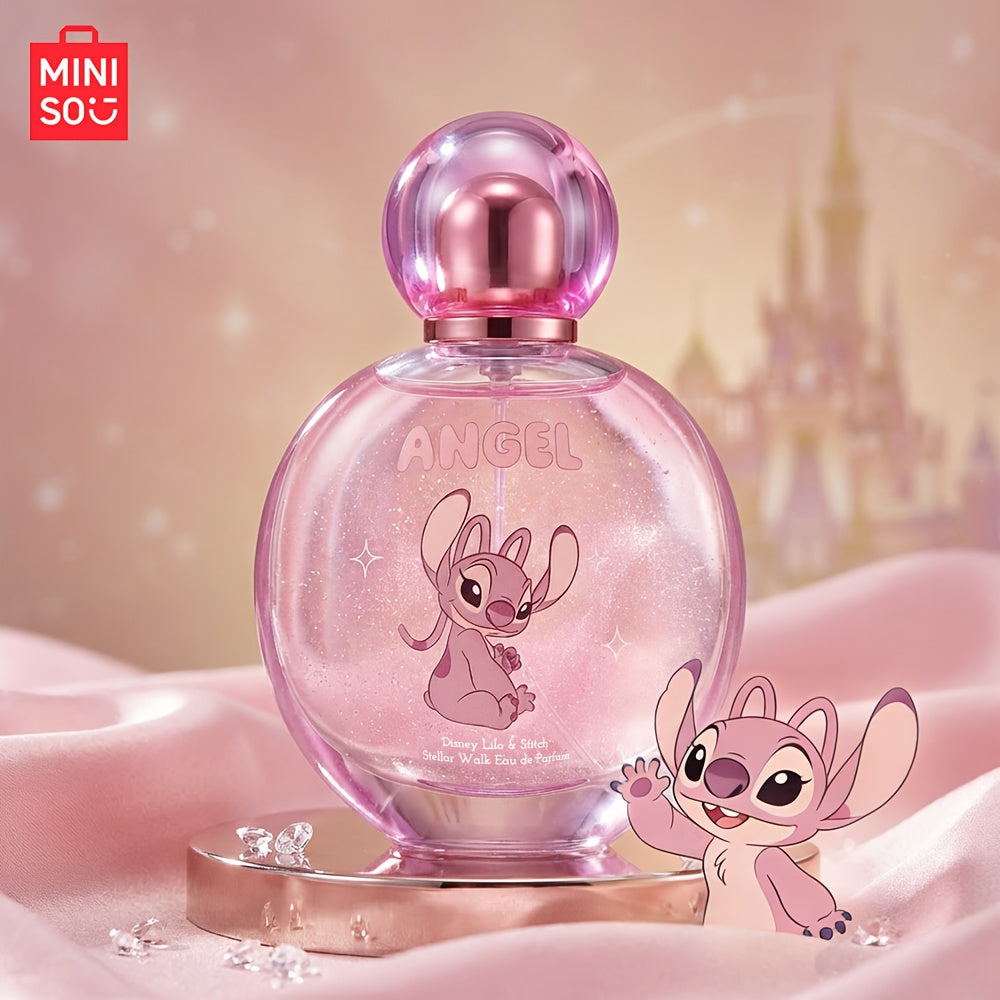 Disney Stitch and Angel Couple's Perfume Set, 1.69oz / 50ml Natural Extract Fragrance, Fresh and Sweet Floral Scent, 24-Hour Long-Lasting Fragrance, Men's and Women's Perfume, Best Women's Perfume Gift Set, Stitch Series Product, Perfect Mother's Day