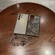 Phone Case - High-End Fashion Rhinestone Butterfly Bead Body Chain for Galaxy S25 Ultra/S26 Ultra Phone Case New — view 7