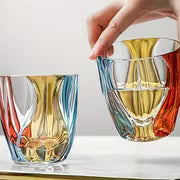 1pc of Czech Crystal Colored Wine Glass, a Luxurious Modern Gift Featuring Hand-Painted Designs, Perfect for — view 1