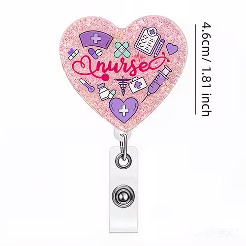 NURSE Day Pink Beaded Keychain with Tassel Charm, Bag Charm, Key and Car Key Anti-Loss Accessory, Gift for — view 94