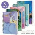 Everything I Meant To Remember | 5pc A5 Marble Spiral Notebooks, College Ruled, 160 Pages, 80 GSM