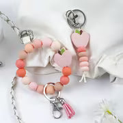 2pcs Apple TEACH Cute & Compact Keychain & Wrist Key Ring Teacher'S Day Gift Graduation & Back-to-School Season — view 6