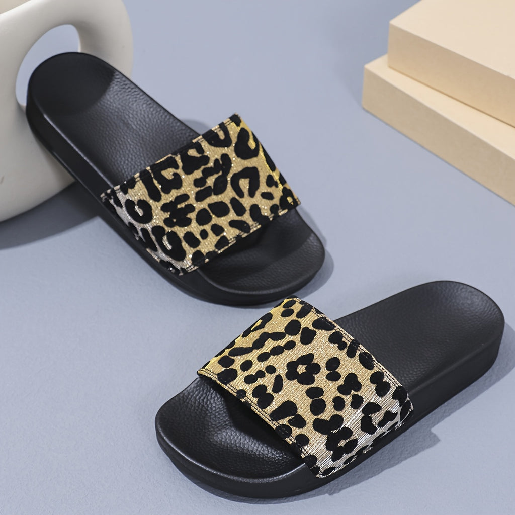Ladies' Slip-On with a Stylish Leopard Print Design, Featuring a Non-Slip And Durable Sole, Perfect for Any Outfit., Women Shoes