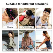 2D Flat, Neon Splash Graffiti Headband - Non-Slip Wide Sweat-Absorbing Hair Suitable for Yoga, Gym, Running — view 6
