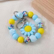 Charming Sunflower Beaded Keychain with Small Floral Pattern, Sunflower Pendant for Bags and Backpacks, Perfect — view 2