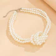 Multi-layer Vintage Style Elegant French Knot Freshwater Pearls Necklace - Freshwater Pearls Beads Collarbone — view 6