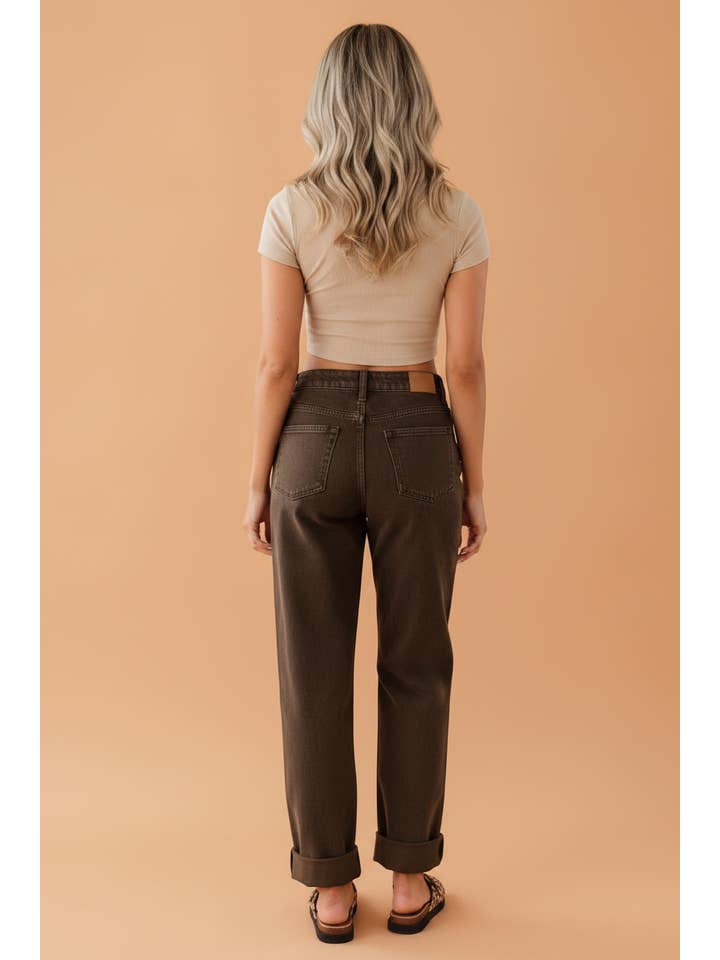 The Slow Blink | Studded Side-Seam Straight-Leg Denim Jeans — view 2 of 4