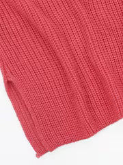 Targeted Development Women'S Solid Color Slit Loose Pullover Sweater — view 5