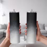 1pc 20oz Abstract Dark Smoke Gradient Pattern Stainless Steel Insulated Tumblers Coffee Office Travel Mug with — view 2
