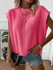 Women's Casual Solid Color Elegant Bat-sleeve Vest, Summer Style — view 4