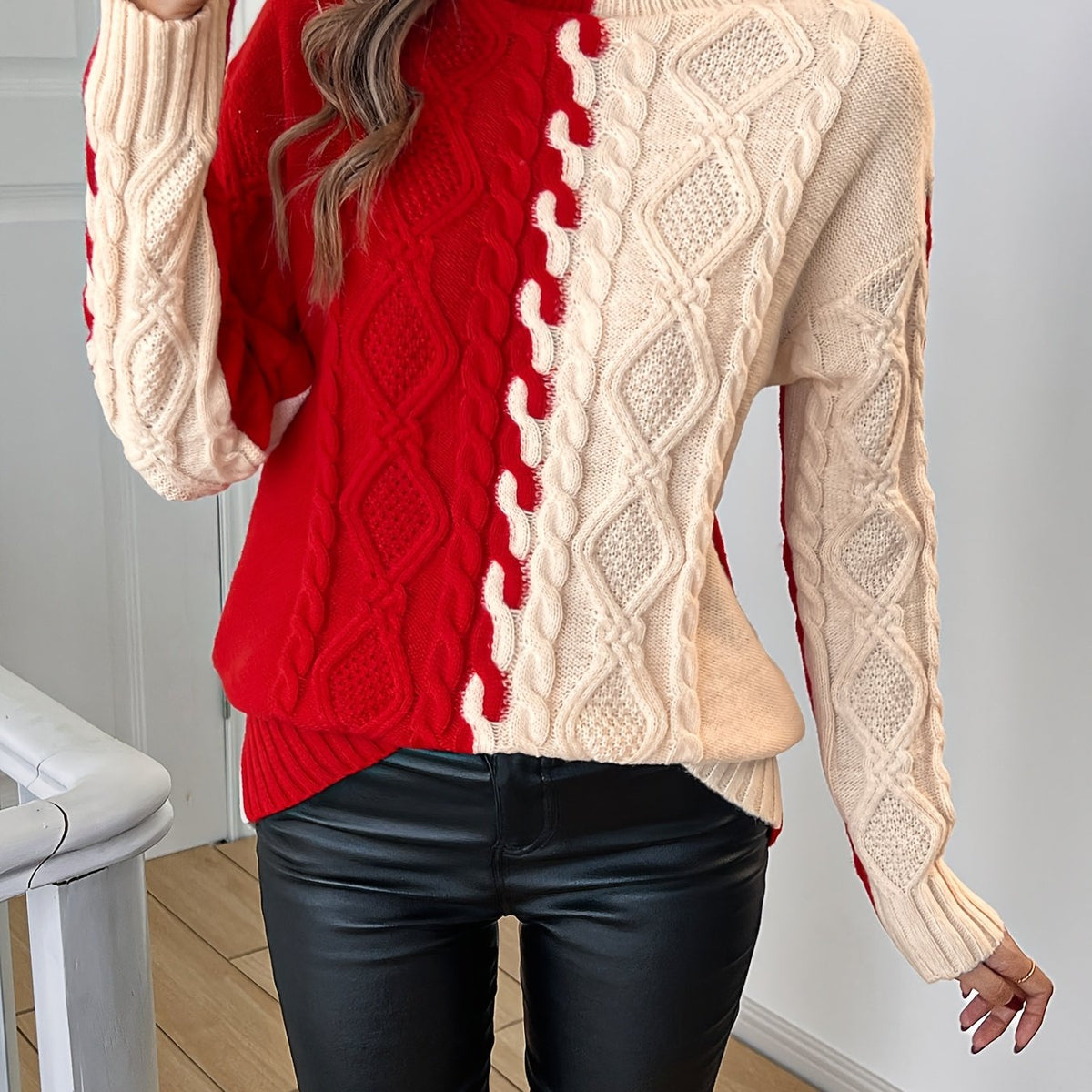 European & American Streetwear Thick Cable- Sweater