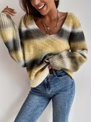 V-Neck Sweater • Random Gradient Color — view 1