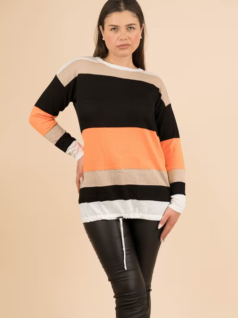 Trendy Color Block Sweater Style ML-KH3542 — view 3