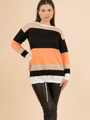 Trendy Color Block Sweater Style ML-KH3542 — view 2