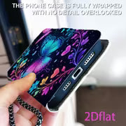 Phone Case - [2Dflat] Colorful Butterfly Pattern Wallet Phone Case Magnetic Flip Cover Suitable for Samsung for — view 3