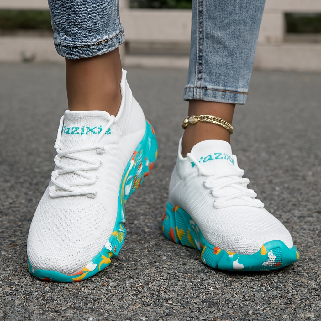New Fly-Ribbed Mesh Footwear - Trendy Casual Sports Platforms, Low-Top Large-Size Athletic Shoes, Running Footwear, Everyday Shoes