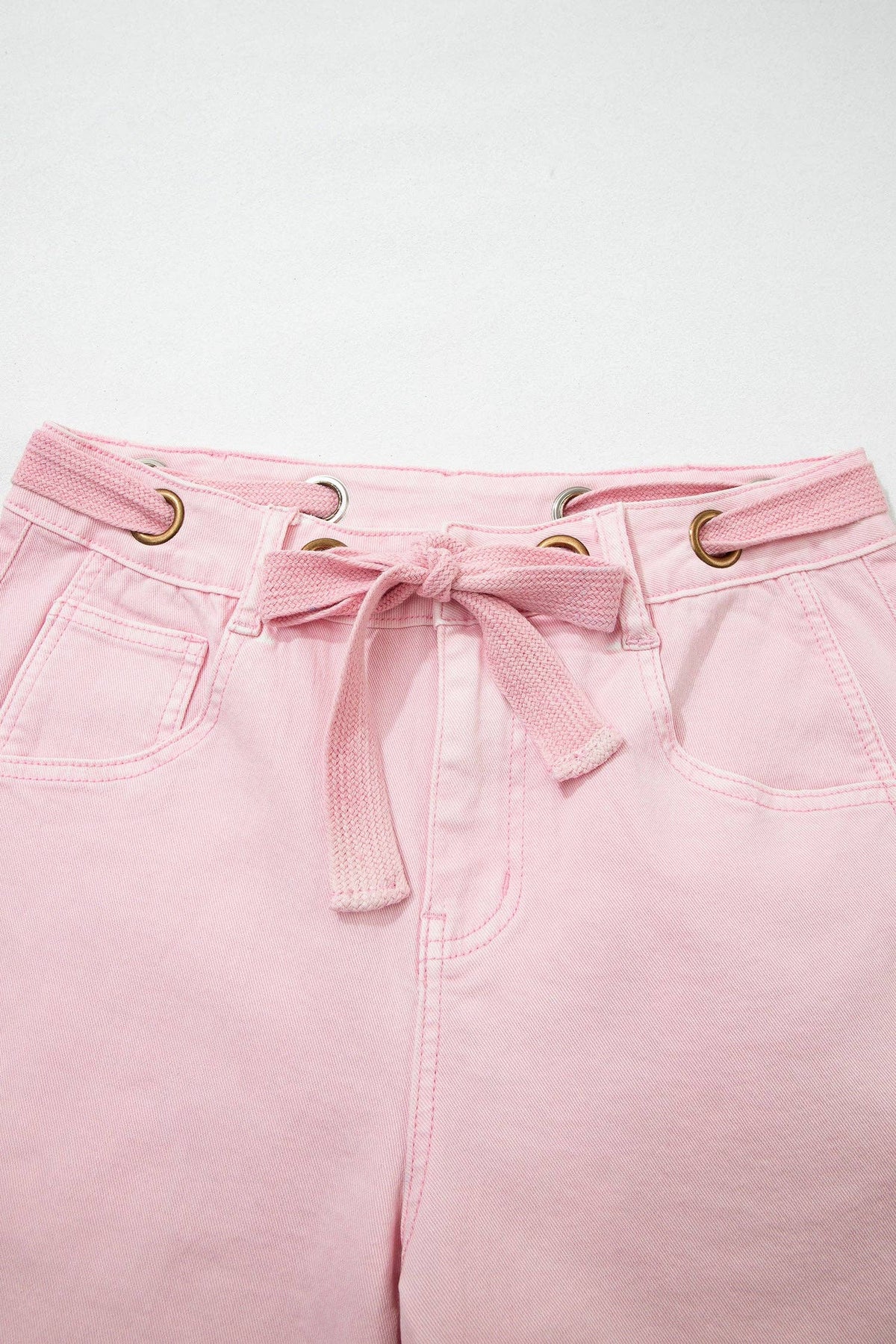 The Loosened Rule | Grommet Tie-Waist Barrel-Leg Jeans — view 4 of 4