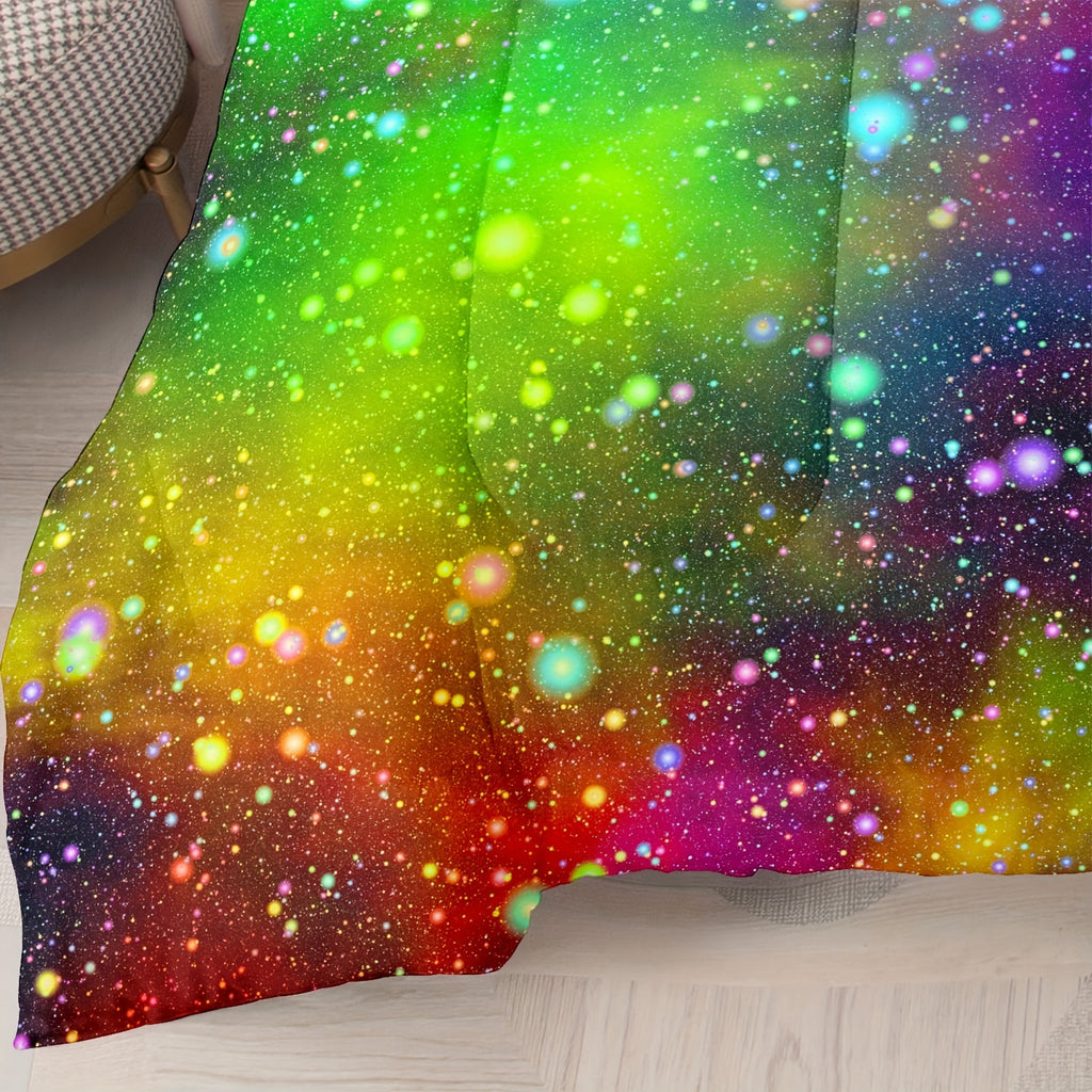 2/3pcs Rainbow Galaxy Printed Comfortable Comforter Set