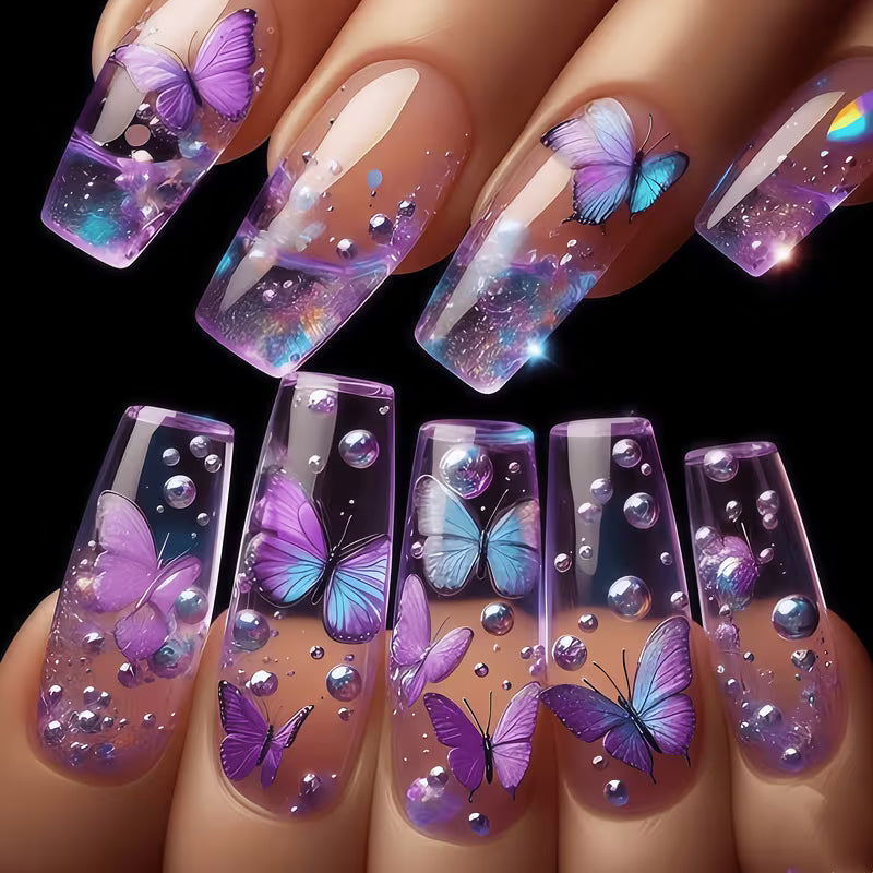 Full-Coverage Long Ballerina Nails European Style Ballet Dance Nail Wear Suitable for Spring Summer — view 6
