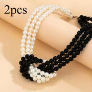 Multi-layer Vintage Style Elegant French Knot Freshwater Pearls Necklace - Freshwater Pearls Beads Collarbone — view 11