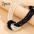 Multi-layer Vintage Style Elegant French Knot Freshwater Pearls Necklace - Freshwater Pearls Beads Collarbone — view 12