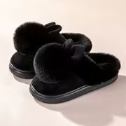 New Autumn/Winter Single-Ball Rabbit Ear Design Warm Slippers for Men And Women - Couple'S Home Shoes with Thick — view 7