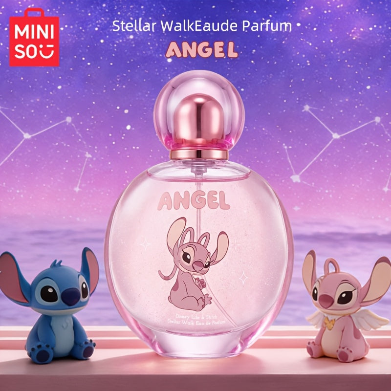 Disney Stitch and Angel Couple's Perfume Set, 1.69oz / 50ml Natural Extract Fragrance, Fresh and Sweet Floral Scent, 24-Hour Long-Lasting Fragrance, Men's and Women's Perfume, Best Women's Perfume Gift Set, Stitch Series Product, Perfect Mother's Day