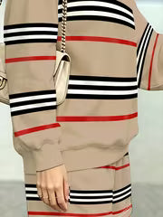 Printed Design – Not Textured New European and American Fashion Hot Girl Style Off-Shoulder Long Sleeve — view 4
