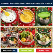 Set Of 8/15 Sealed Mixing Bowls, Made Of Rust-resistant Stainless Steel. Multiple Sizes Meet Daily Needs And — view 8