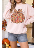 Las Fall Floral Pumpkin Mock Neck Sweatshirt (S-Xl)