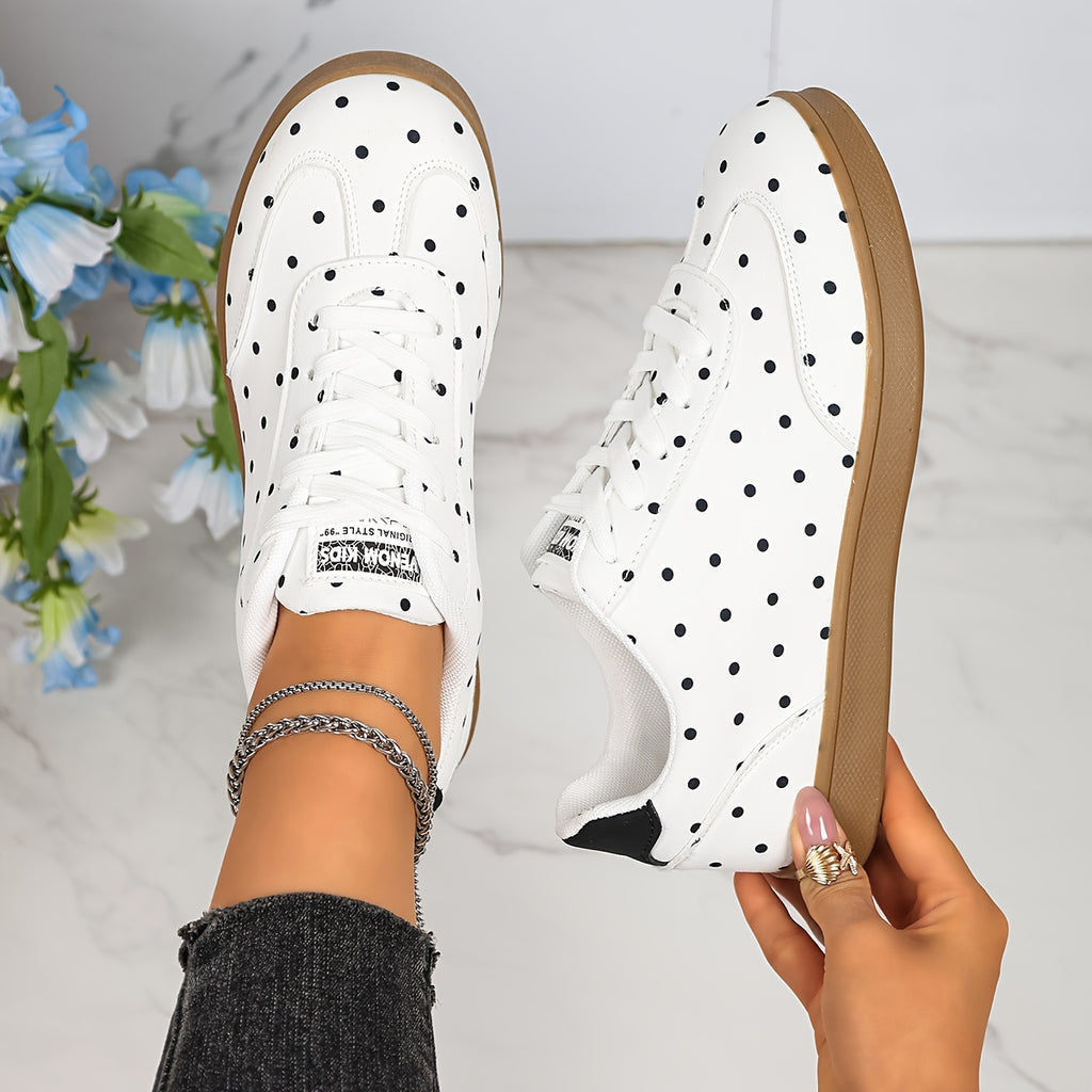 Women'S Fashion Polka Dot Print Casual Sneakers