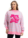 Merry & Bright Plaid Mockneck Sweatshirt — view 1
