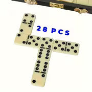Dominoes Set for Adults, Domino Set for Classic Board Games,Double 6 Domino Game Set 28pcs with Wood Case (2-4 — view 7