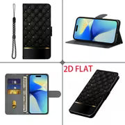 Phone Case - 2D Flat Printing Black Diamond Quilting Pattern Phone Case Cover Suitable for Samsung for Galaxy — view 6