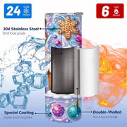 1pc 20oz Christmas Gingerbread for Man And Snow House Pattern Stainless Steel Insulated Tumblers Coffee Office — view 4