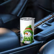 1pc 20oz Christmas Snowman And Winter Landscape Stainless Steel Insulated Tumblers Coffee Office Travel Mug with — view 5