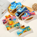 3pcs Set of Artistic And Minimalist Square Hair Claw Clips for Women with Van Gogh Oil Painting Style, Back of Head Hair Clip
