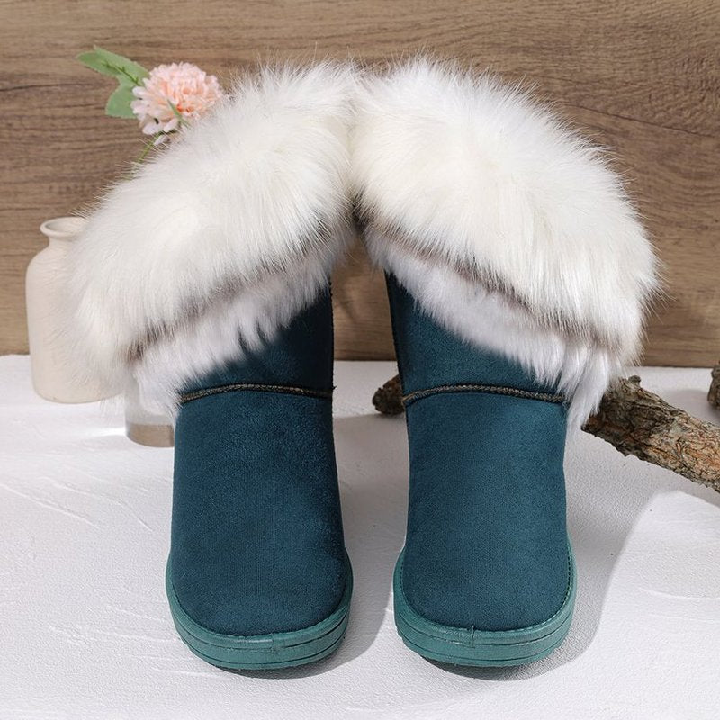 Women'S Winter Thick faux fur-Trimmed Snow Boots