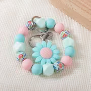 Charming Sunflower Beaded Keychain with Small Floral Pattern, Sunflower Pendant for Bags and Backpacks, Perfect — view 8