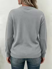 Plus Size, A Stylish and Edgy Long-sleeve Top with a Slanted Zipper Design. This Versatile T-shirt Features a — view 2