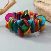 Ethnic Bohemian Handmade Coconut Shell Wooden Bracelet — view 6