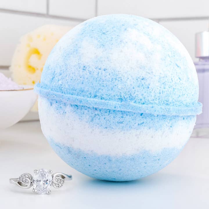 8oz Jewelry Bath Bomb, Cotton & White Musk | P-BBM-CB