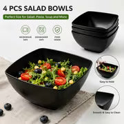 4pcs Salad Bowl - Great for Family Gatherings and Everyday Use. Ideal for Gatherings, Dining or Meal — view 2