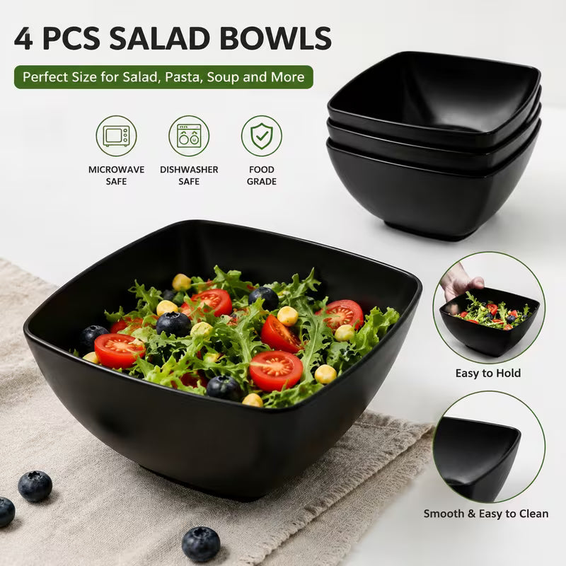 4pcs Salad Bowl - Great for Family Gatherings and Everyday Use. Ideal for Gatherings, Dining or Meal — view 11
