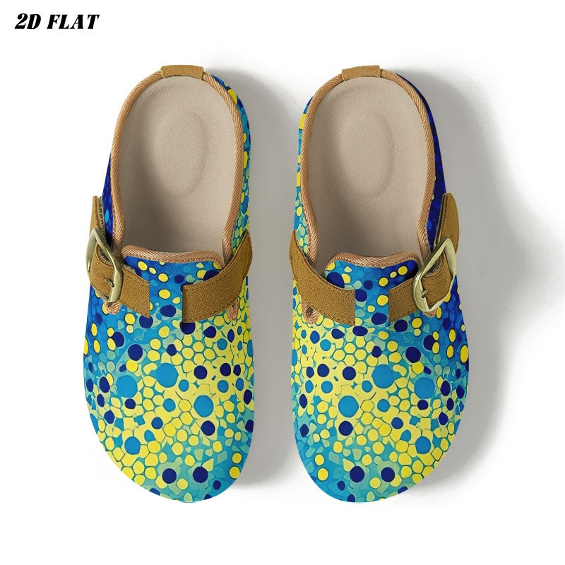 Vibrant Abstract Overlapping Circles Print Women'S Clogs