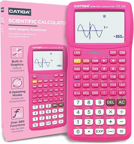 CATIGA Scientific Calculators with Graphic Functions, Graphing Calculators with Multiple Modes, Scientific Calculators for Students, High School or College Courses, Calculadora Cientifica, CS-229
