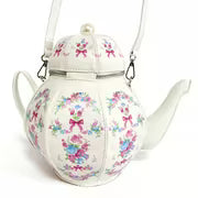 Retro Pearl Chain Print Teapot Handbag Shoulder Bag Personalized Cute Bag Women'S Crossbody Bag — view 5