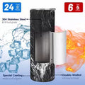 1pc 20oz Abstract White Scratch Texture Pattern Stainless Steel Insulated Tumblers Coffee Office Travel Mug with — view 4