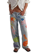 Surfside Patchwork Wide Leg Jeans