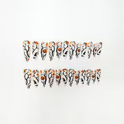 F24pcs Convenient Nail Art White Base Nude Leaf Pumpkin Halloween Hat Party Nail Art Long Wearable Nails Glossy — view 4